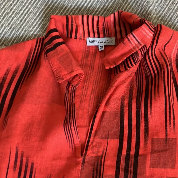 Lin Blanc made in Italy EU size 48,US L 100% linen - Picture 5 of 9